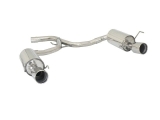 Stainless steel rear silencer left/right each with round tail pipe 102 mm - Original rear bumper modification is required