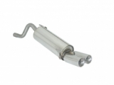 Endschalldämpfer in Edelstahl mit ER 2x80 mm rund Endschalldämpfer in Edelstahl mit ER 2x80 mm rund