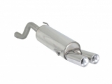 Stainless steel rear silencer with round tail pipe 2x80 mm staggered