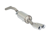 Stainless steel rear silencer with round tail pipe 2x70 mm - Original rear bumper modification is required