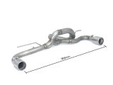Stainless steel rear tubes group N left/right each with tail pipe 90 mm - Original rear bumper modification is required