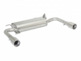 Stainless steel rear silencer left/right each with round tail pipe 90 mm