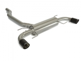 Stainless steel rear silencer left/right each with round Carbon Shot tail pipe 90 mm Oversized exhaust pipe diameter 76 mm