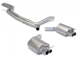 Stainless steel centre pipe group N + Stainless steel rear silencer left/right with integrated valves.The valves are controlled by the OEM valve motor. Oversized exhaust pipe diameter 70 mm
