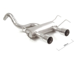 Stainless steel rear silencer with central round tail pipe 2 / 102 mm   Oversized exhaust pipe diameter 63,5 mm