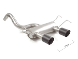 Stainless steel rear silencer with central round Carbon Shot tail pipe 2 / 100 mm Oversized exhaust pipe diameter 63,5 mm