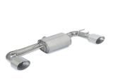 Stainless steel rear silencer left/right each with oval Sport Line tail pipe 135x90 mm 