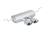Stainless steel rear silencer with central oval tail pipe 2 / 115x70 mm