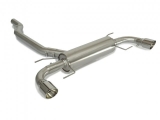 Stainless steel rear silencer left/right each with round Sport Line tail pipe 90 mm Oversized exhaust pipe diameter 76 mm