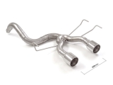 Stainless steel rear tube group N with central round tail pipe 2 / 102 mm Oversized exhaust pipe diameter 63,5 mm