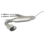 Stainless steel rear silencer with oval Sport Line tail pipe 135x90 mm