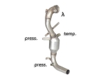 Stainless steel cat replacement pipe + particulate filter replacement pipe group n Requires ECU remap