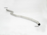 Stainless steel centre pipe - Oversized exhaust pipe diameter 70 mm