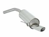 Stainless steel rear silencer with oval tail pipe 115x70 mm