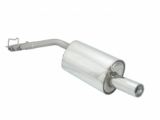 Stainless steel rear silencer with round tail pipe 80 mm