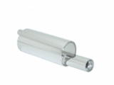 Stainless steel rear silencer with round tail pipe 90 mm