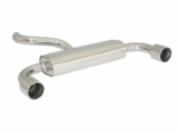Stainless steel rear silencer left/right each with round tail pipe 102 mm