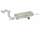 Stainless steel rear silencer with central round tail pipe 60 mm